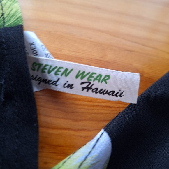 Steven Wear Black Purple Green Flower Sleeveless Dress - Picture 4 of 5